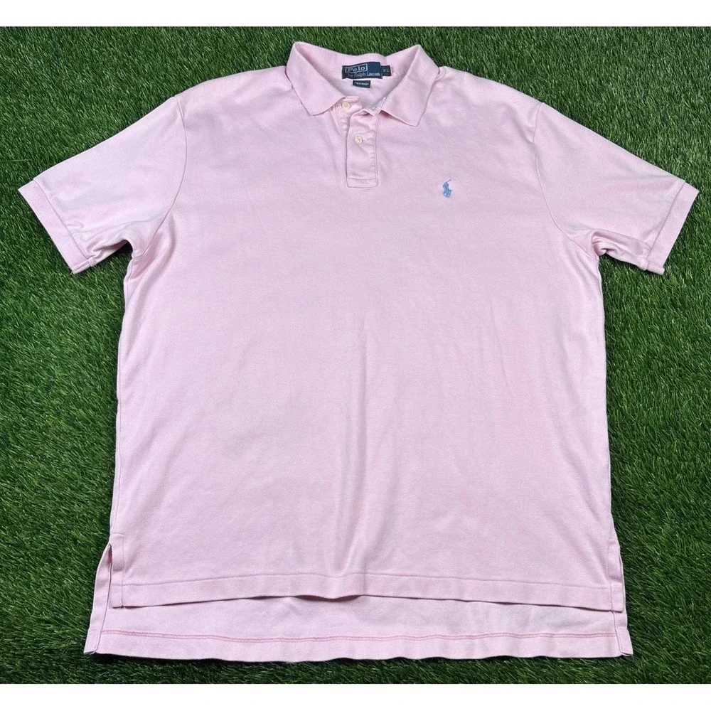 Polo Ralph Lauren Polo Shirt Mens XL Pink Short Sleeve Golf Work Casual Used